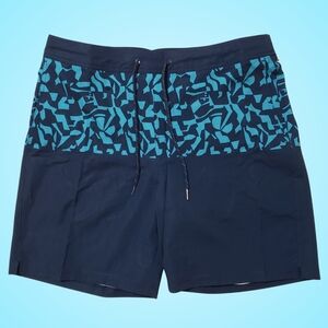 Fair Harbor Ozone Swim Shorts Built-In Liner Men XL, 2XL Blue Moma Relaxed Fit